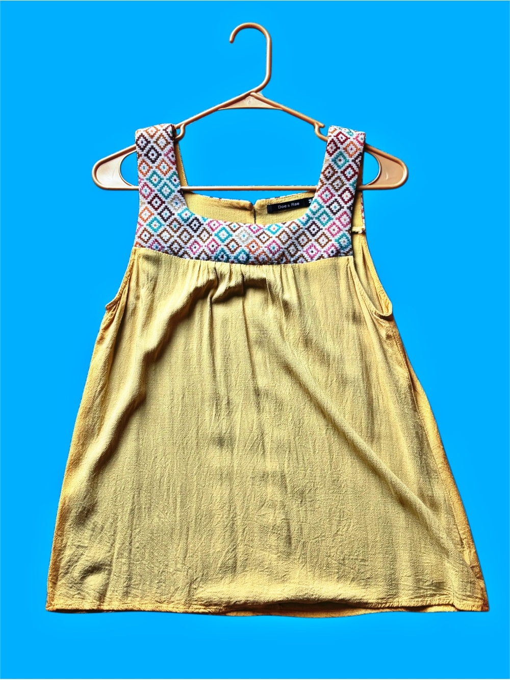 Boho Embroidered Yoke Camisole